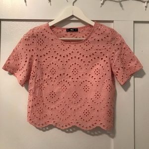 SHEIN Pink Crop Shirt
